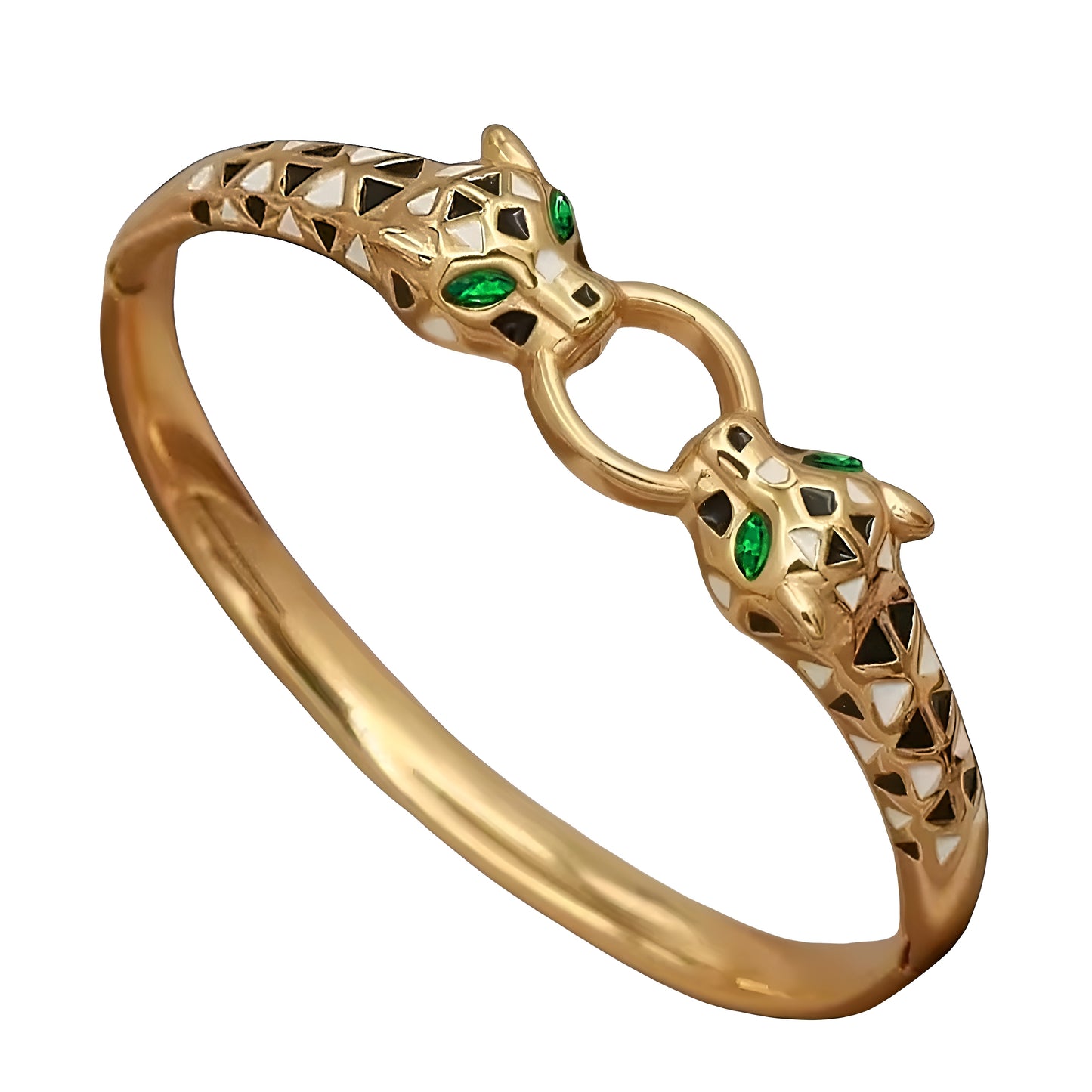 "SAVANNAH" GOLD LEOPARD BANGLE