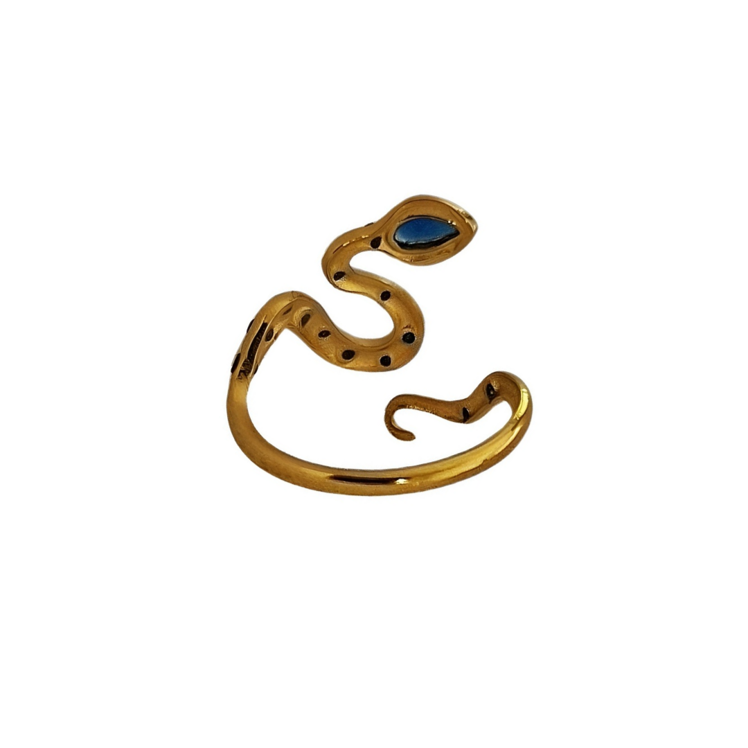 "INDIGO VENOM" SNAKE RING