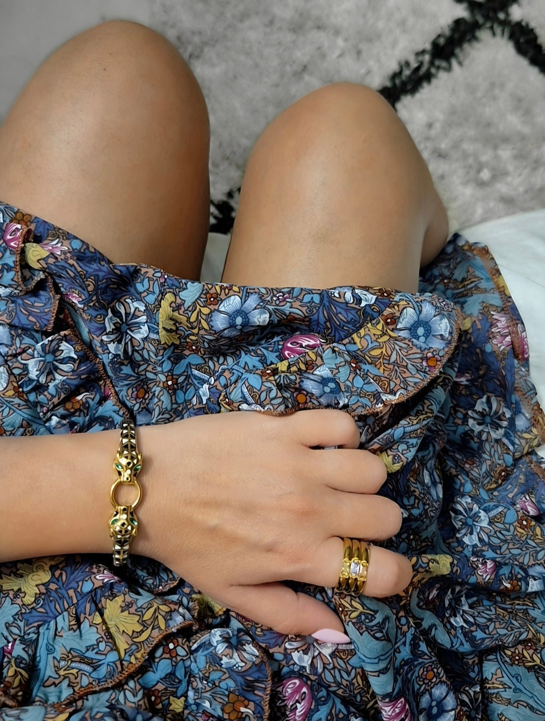 "SAVANNAH" GOLD LEOPARD BANGLE
