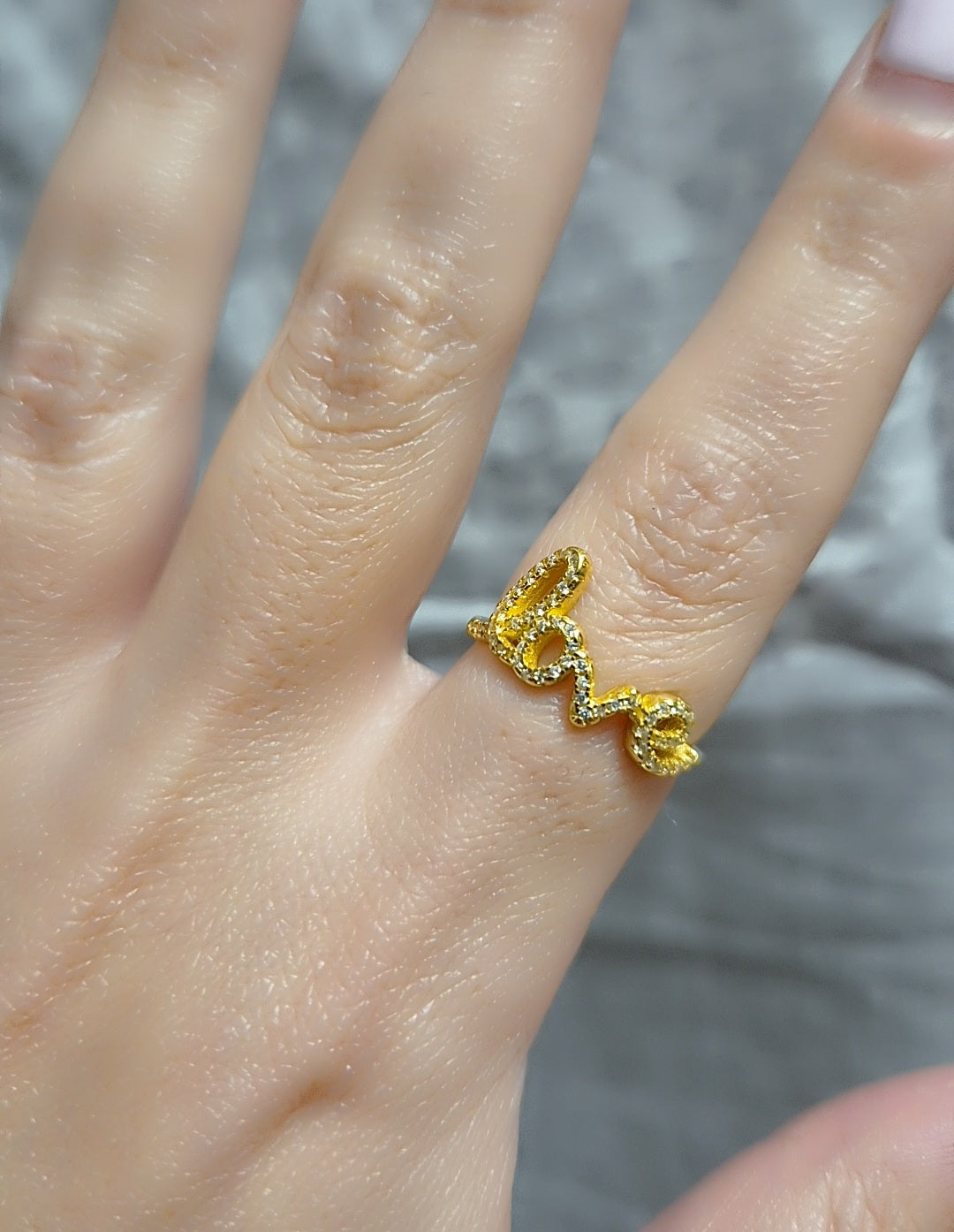 "A LITTLE BIT OF LOVE" GOLD RING