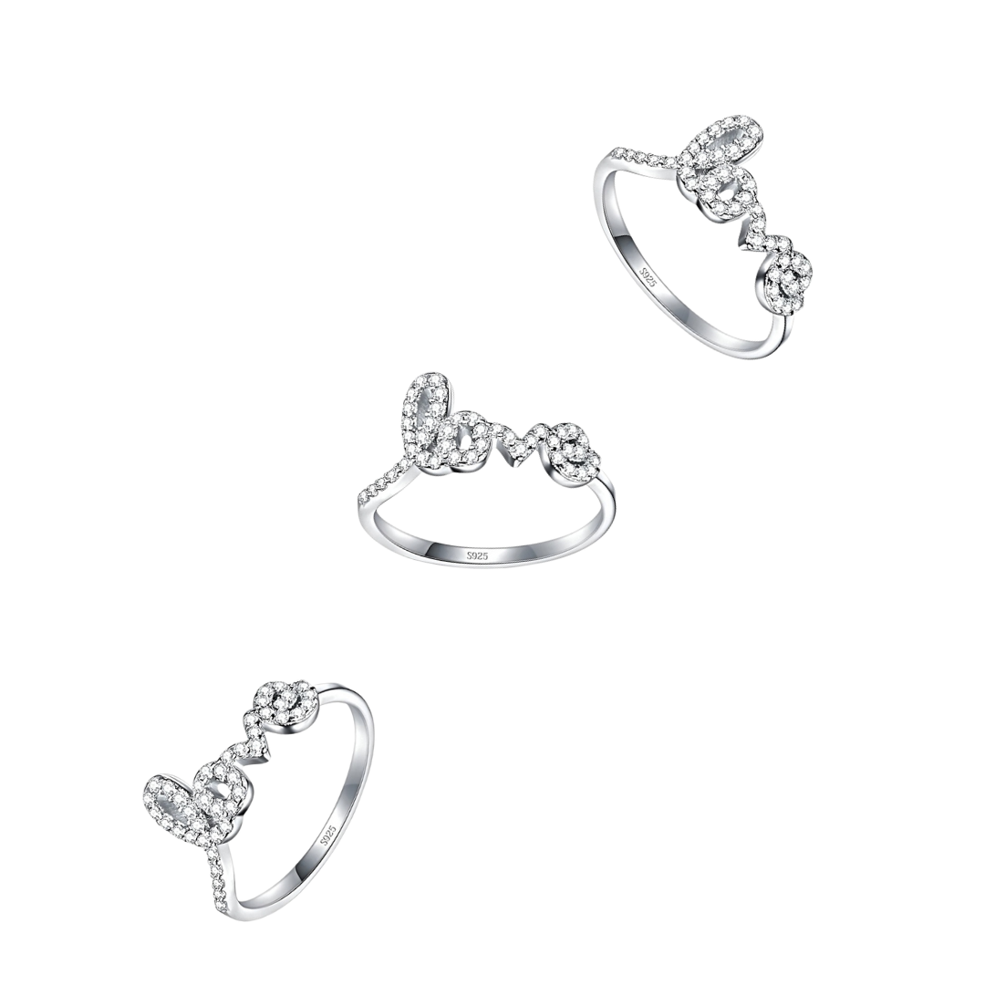 "A LITTLE BIT OF LOVE" SILVER RING