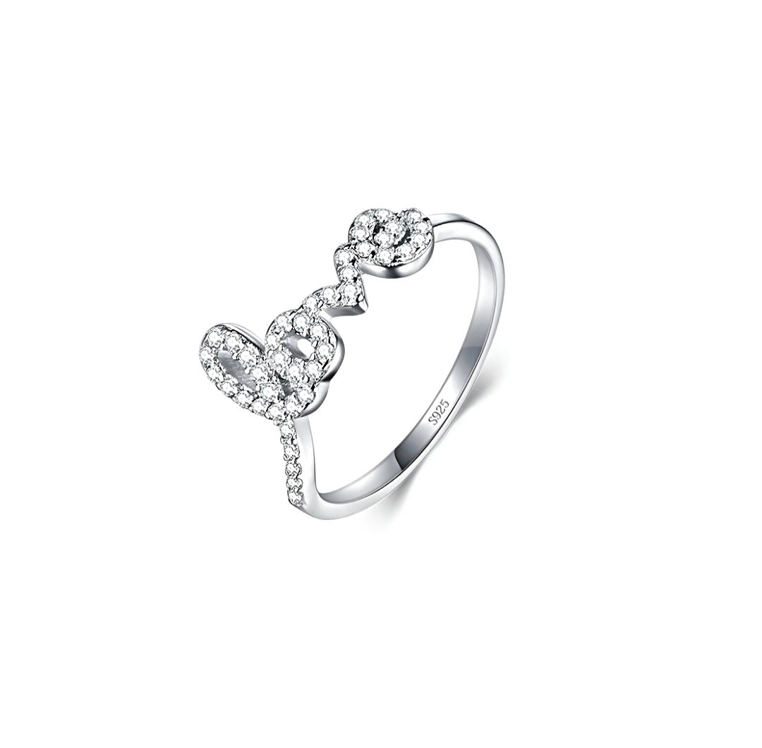 "A LITTLE BIT OF LOVE" SILVER RING