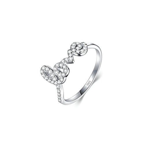 "A LITTLE BIT OF LOVE" SILVER RING