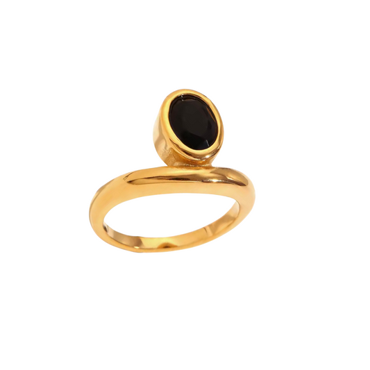 "LAYLA" BLACK ZIRCONIA RING