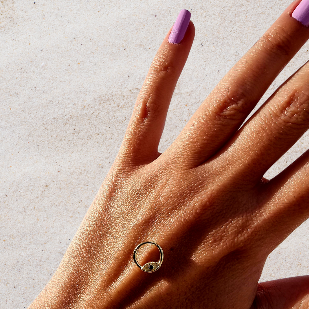 "AYIN" EVIL EYE CARTILAGE CLICKER HUGGIE