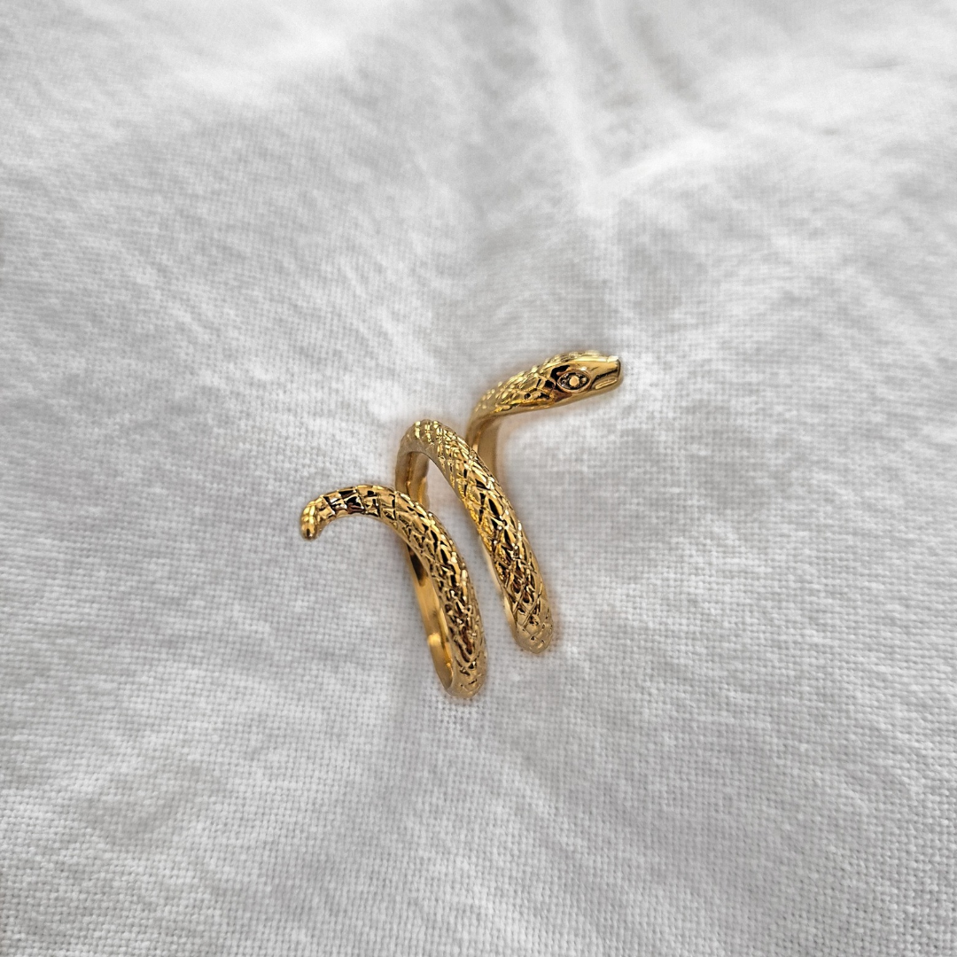 Gold Viper Snake Ring