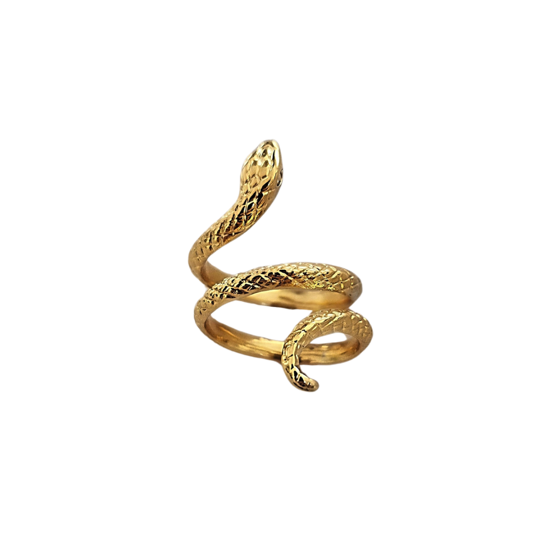 Gold Viper Snake Ring