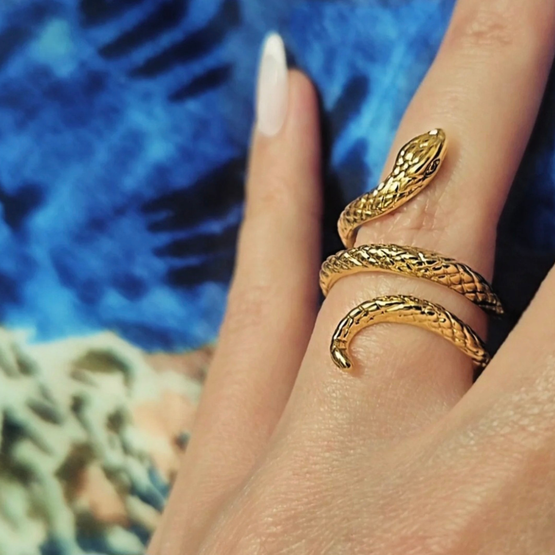 Gold Viper Snake Ring