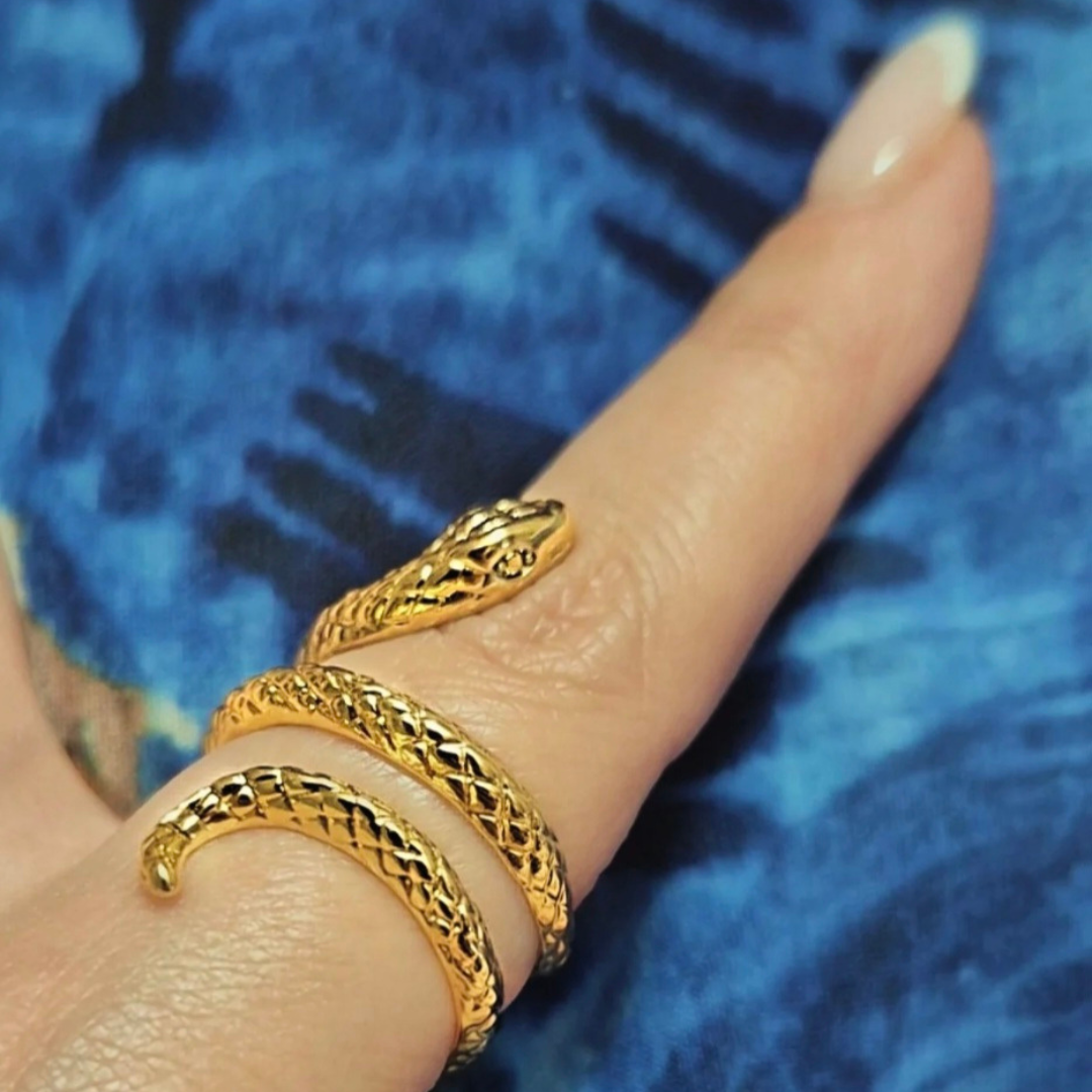 Gold Viper Snake Ring