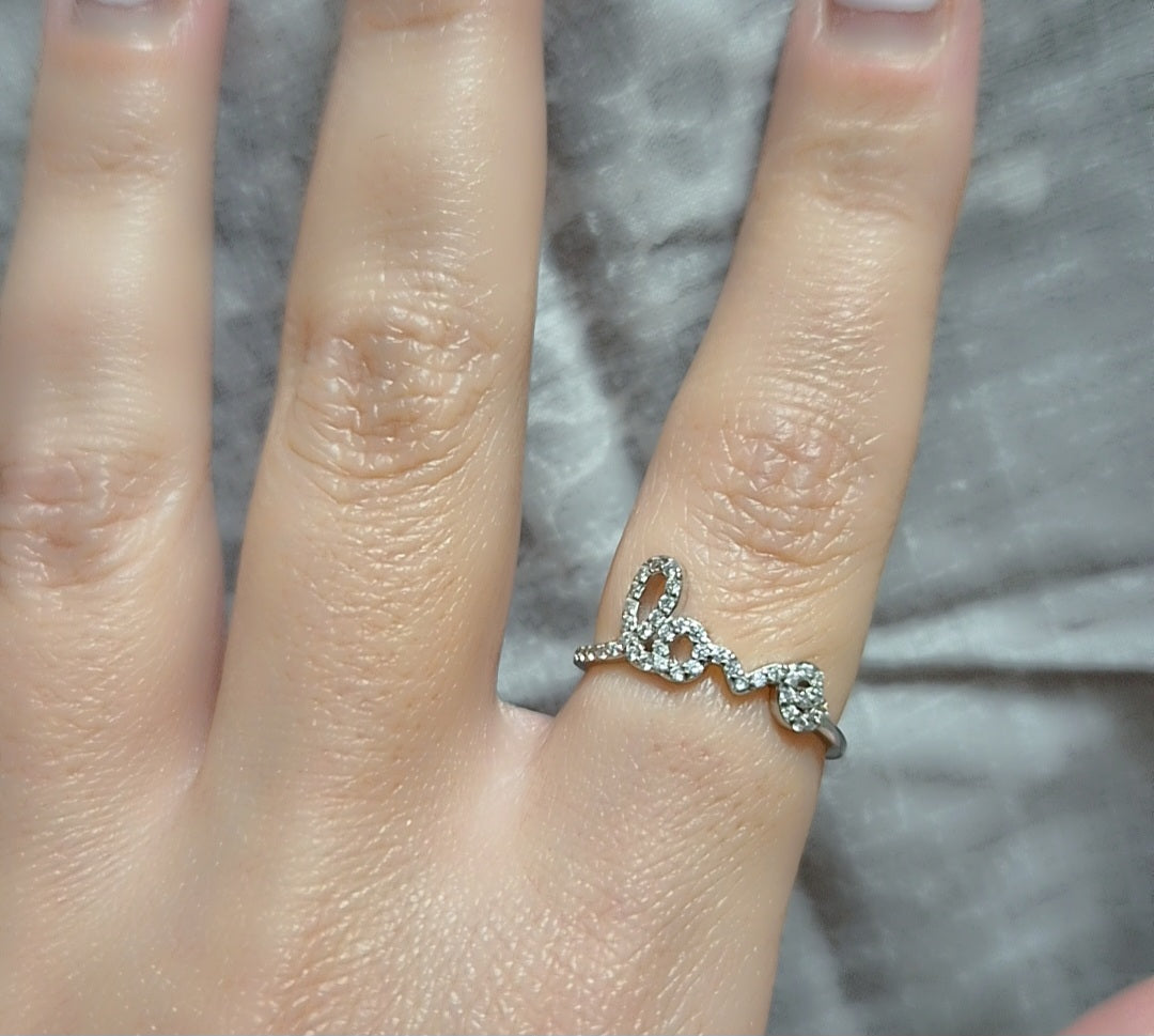 "A LITTLE BIT OF LOVE" SILVER RING