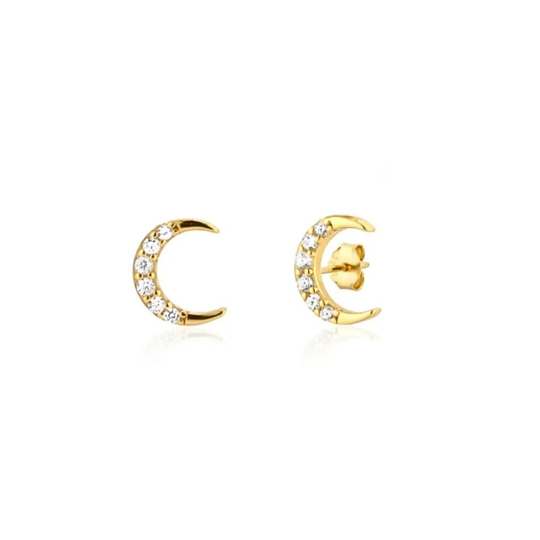 Amari Crescent Moon Studs